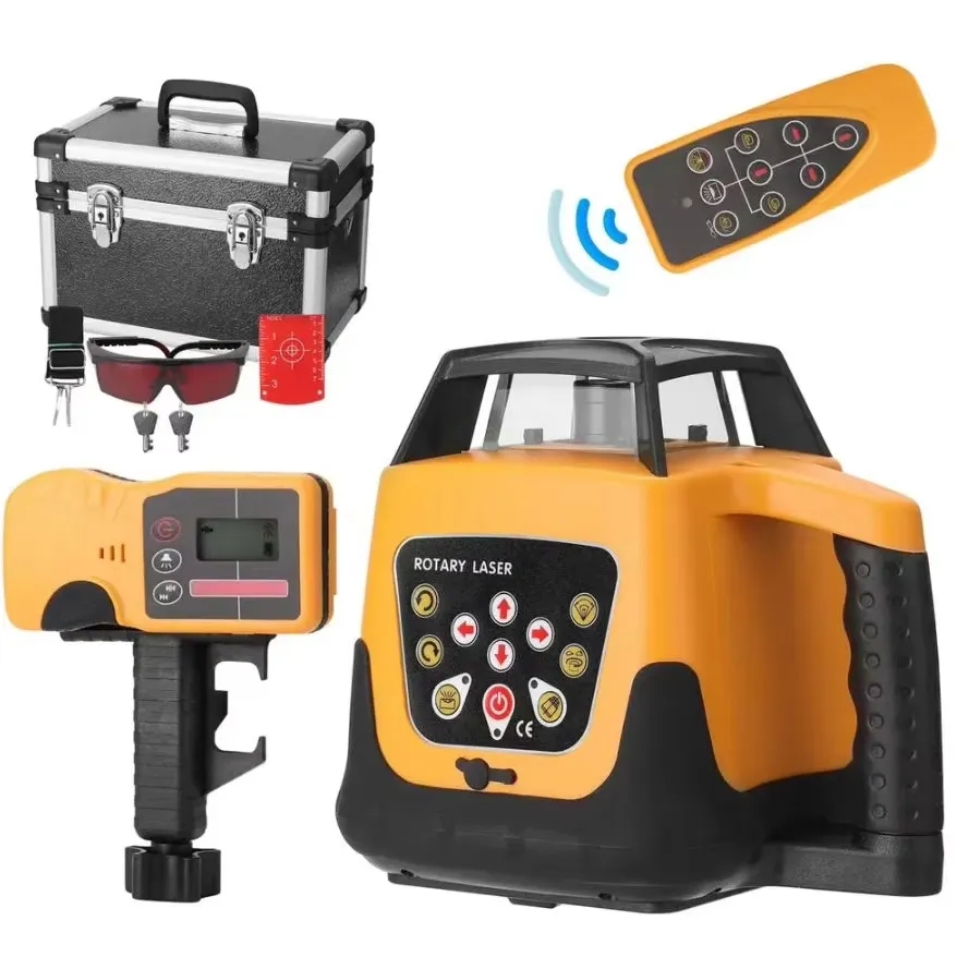 Power Tools That Are Green - Niveau laser rotatif automatique 500m rouge/vert,